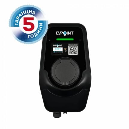 22 kW зарядна станция EVPoint EV22 Plus – трифазно зареждане с контакт Тип 2 - Solar.bg