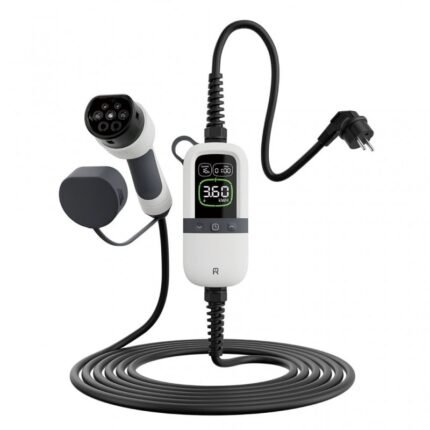 Мобилно зарядно RheidonTech 3.7 kW – Шуко към Тип 2 с 7.5 м кабел за сигурно зареждане - Solar.bg