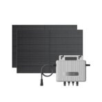 Kомплект микроинвертор за преобразуване на слънчева енергия и комплект от 2 броя соларни панели - EcoFlow Stream Microinverter (2025) 800W With 2x400W Rigid Solar Panel Soft Bundle (сребрист)