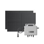 Kомплект микроинвертор за преобразуване на слънчева енергия и комплект от 2 броя соларни панели - EcoFlow Stream Microinverter (2025) 800W With 2x520W Rigid Solar Panel Soft Bundle (сребрист)